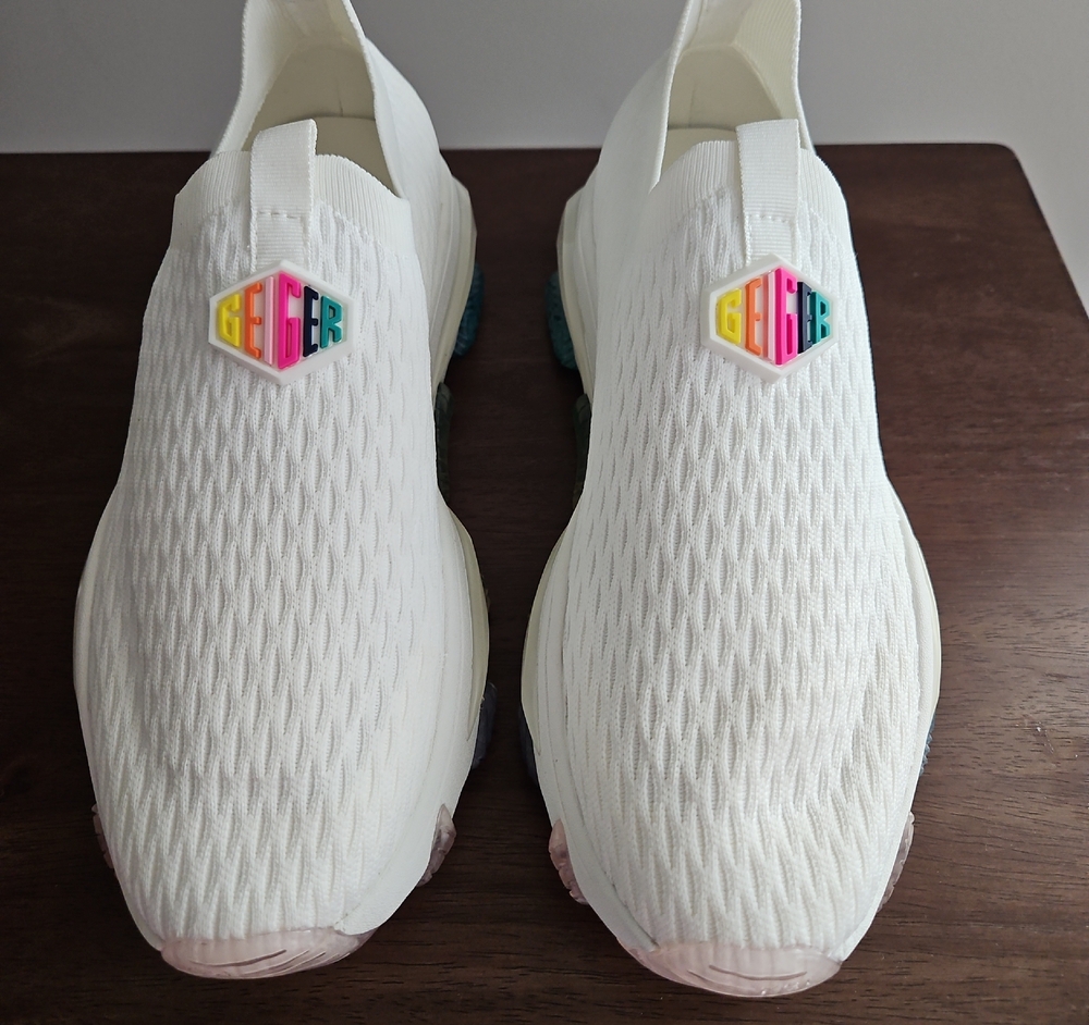 Kurt Geiger White Sneakers with Multicolor Logo